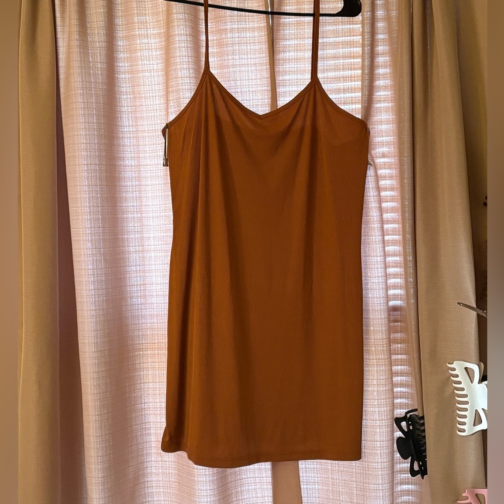 Orange Slip Dress